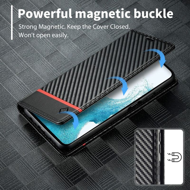 Capa De Celular Para Samsung Galaxy A34 5G Flip Fibra De Carbono Lc.imeeke