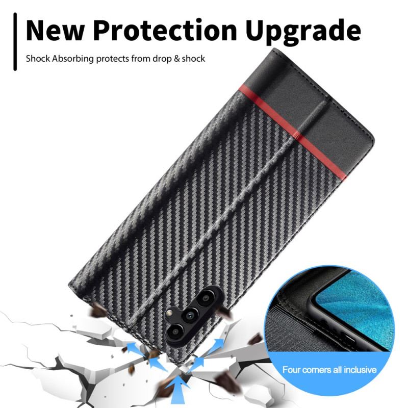 Capa De Celular Para Samsung Galaxy A34 5G Flip Fibra De Carbono Lc.imeeke