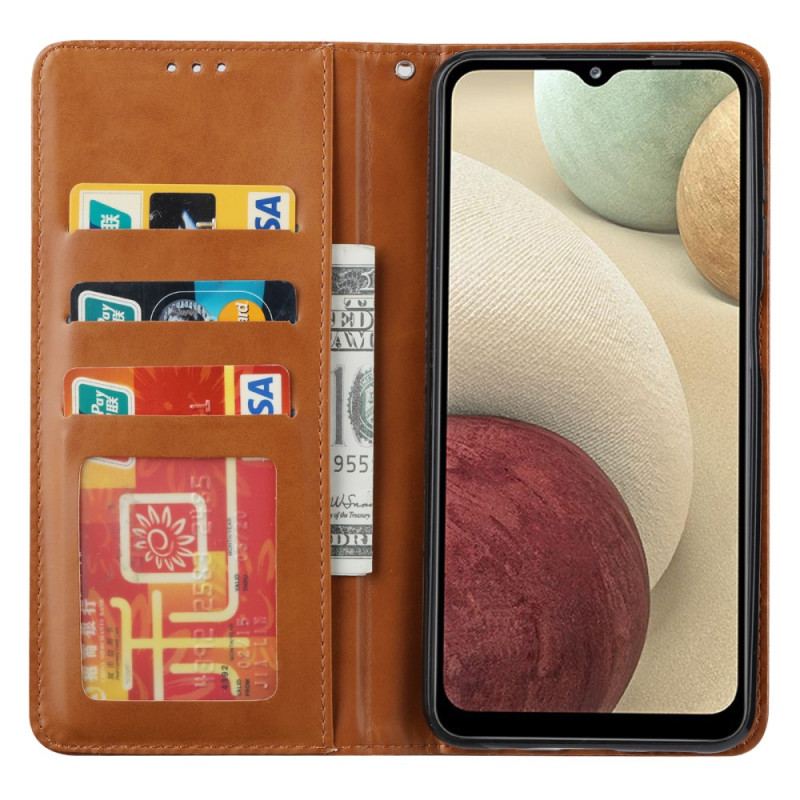 Capa De Celular Para Samsung Galaxy A34 5G Flip Titular De Cartão De Couro Sintético