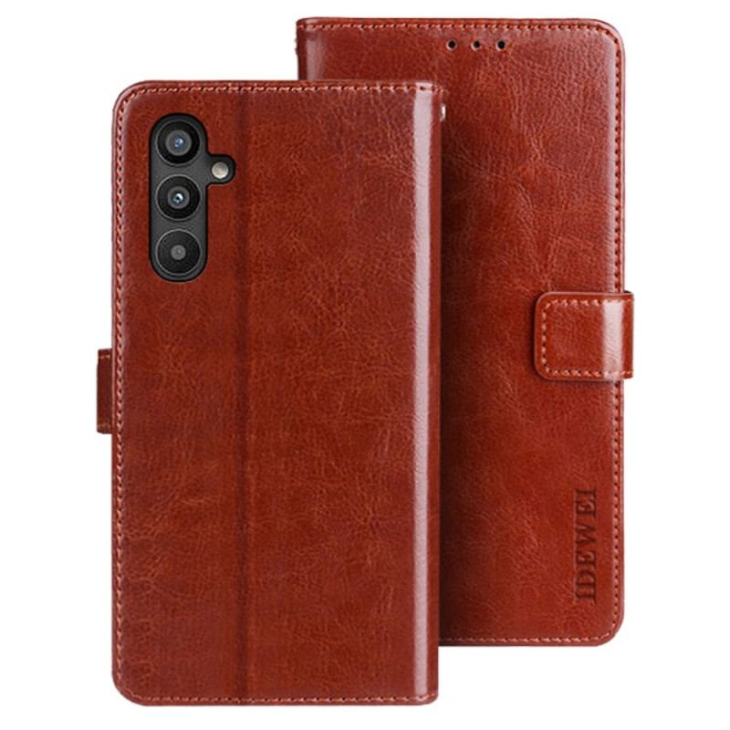 Capa De Couro Para Samsung Galaxy A34 5G Imitação De Couro Idewei