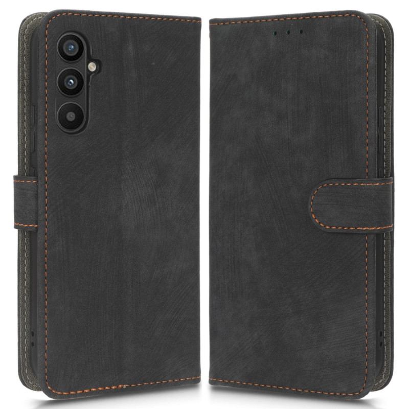 Capa De Couro Para Samsung Galaxy A34 5G Rfid Efeito Vintage