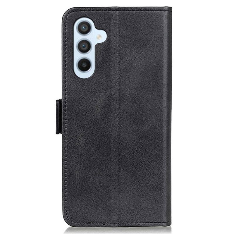 Capa Em Pele Para Samsung Galaxy A34 5G Fecho Duplo