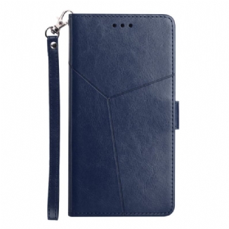 Capa Flip Para Samsung Galaxy A34 5G De Cordão Design Y Strappy