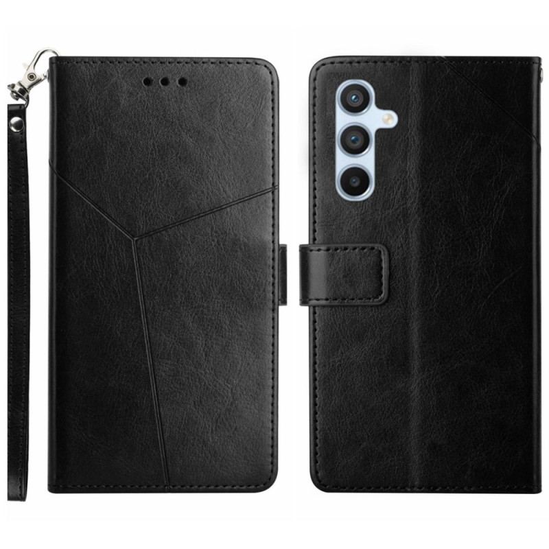 Capa Flip Para Samsung Galaxy A34 5G De Cordão Design Y Strappy