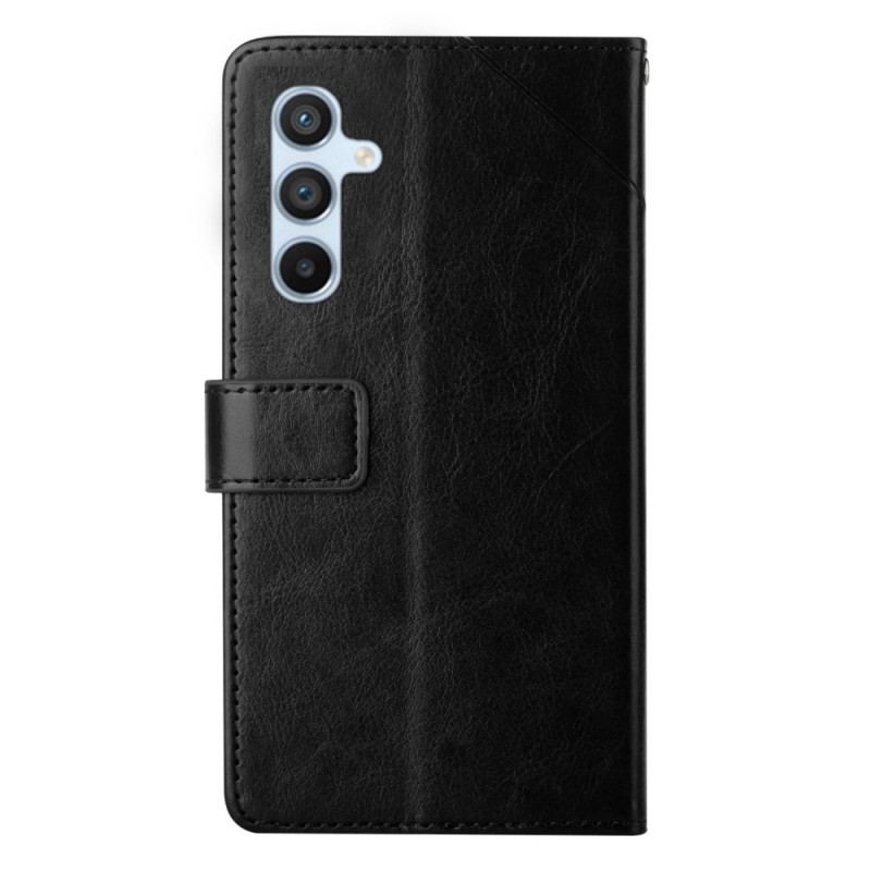 Capa Flip Para Samsung Galaxy A34 5G De Cordão Design Y Strappy