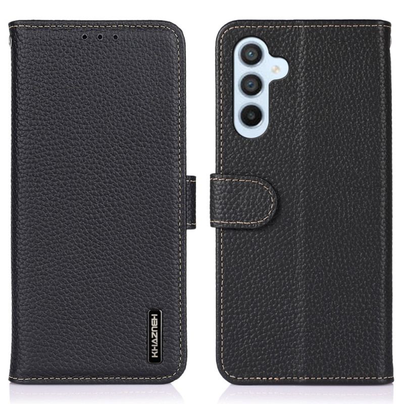 Capa Flip Para Samsung Galaxy A34 5G Khazneh Lichia Couro