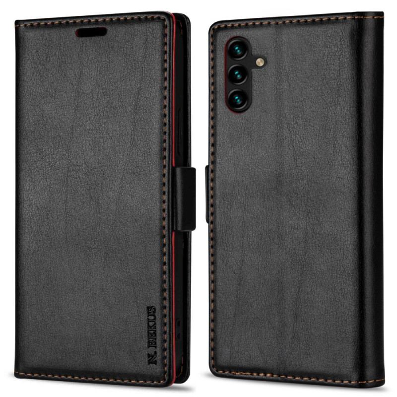 Capa Flip Para Samsung Galaxy A34 5G Ln.bekus Efeito Couro