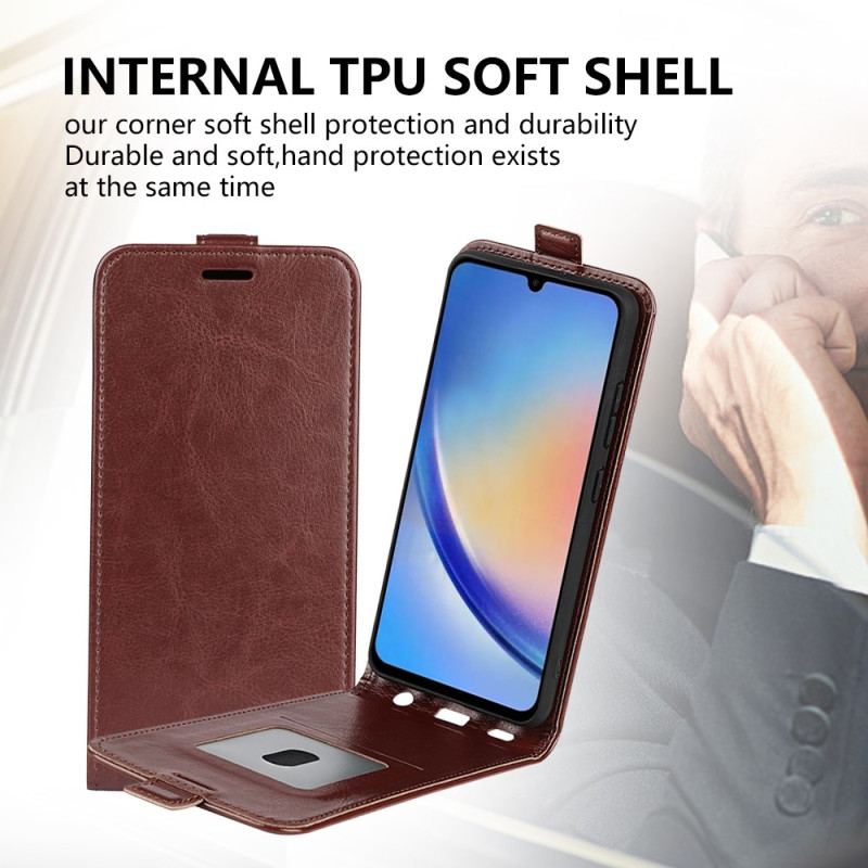 Capa Folio Para Samsung Galaxy A34 5G Flip Aba Vertical