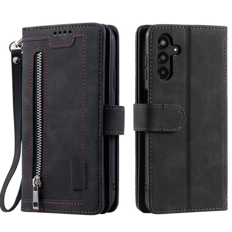 Capa Folio Para Samsung Galaxy A34 5G Porta-moedas 9 Porta-cartões