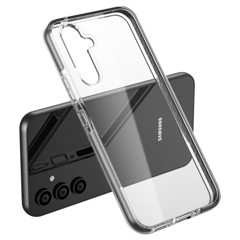 Capa Para Samsung Galaxy A34 5G Bordas Coloridas Transparentes