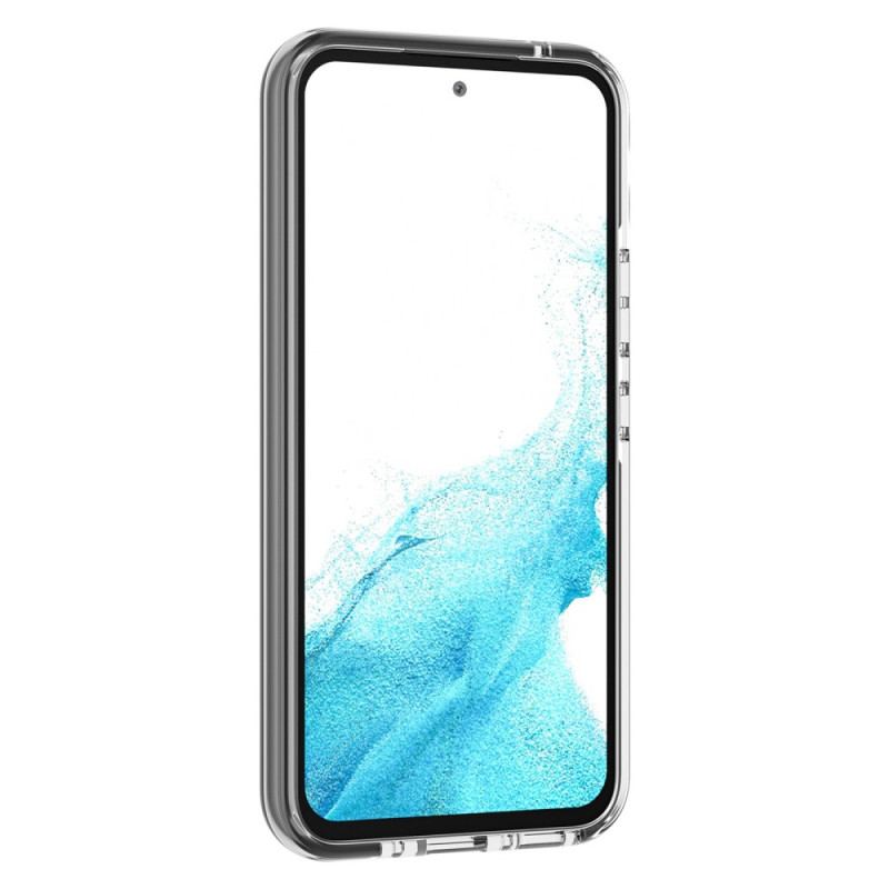 Capa Para Samsung Galaxy A34 5G Bordas Coloridas Transparentes