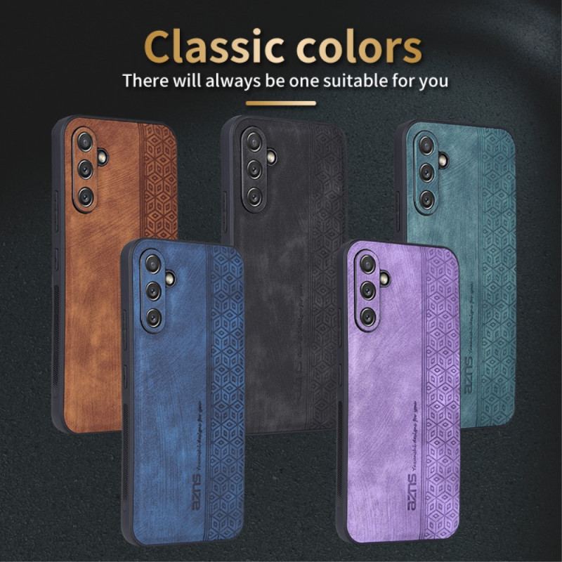 Capa Para Samsung Galaxy A34 5G Efeito Couro Azns