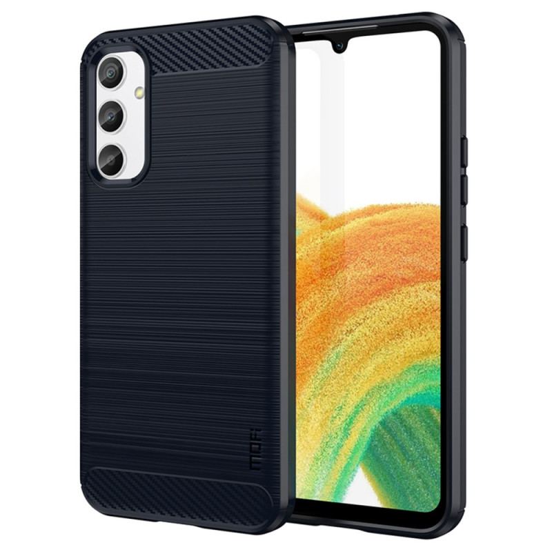 Capa Para Samsung Galaxy A34 5G Fibra De Carbono Escovada Mofi