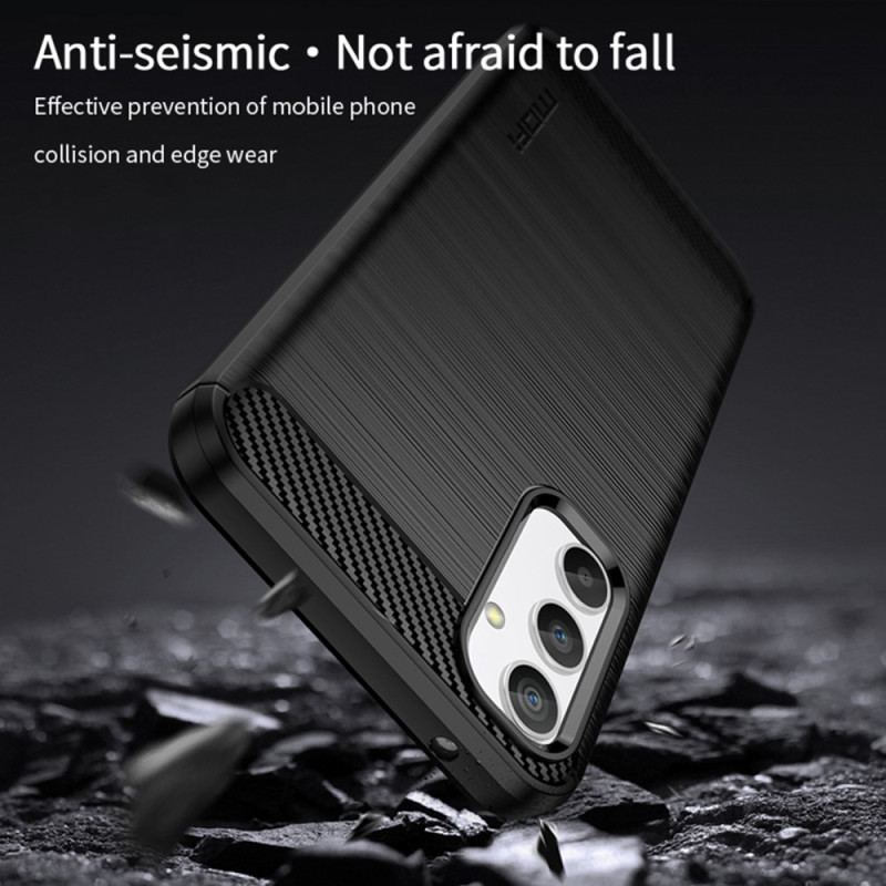 Capa Para Samsung Galaxy A34 5G Fibra De Carbono Escovada Mofi