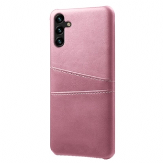 Capa Para Samsung Galaxy A34 5G Titular De Cartão De Efeito De Couro