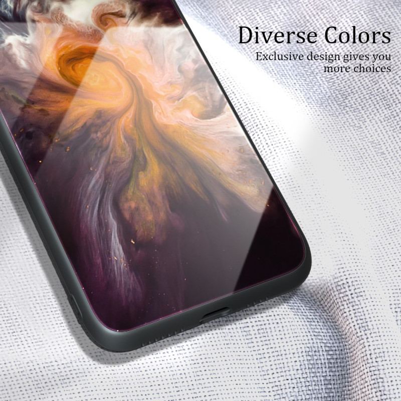 Capa Para Samsung Galaxy A34 5G Vidro Temperado De Cores De Mármore