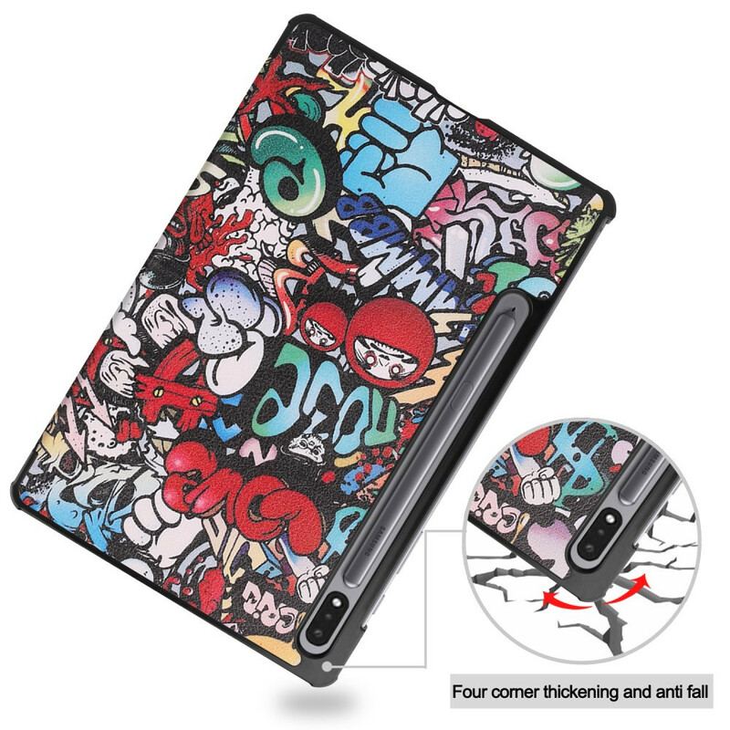 Capa De Celular Para Samsung Galaxy Tab S8 Plus / Tab S7 Plus Porta Lápis Grafite