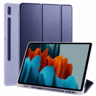 Capa De Celular Para Samsung Galaxy Tab S8 Plus / Tab S7 Plus Silicone E Couro Sintético