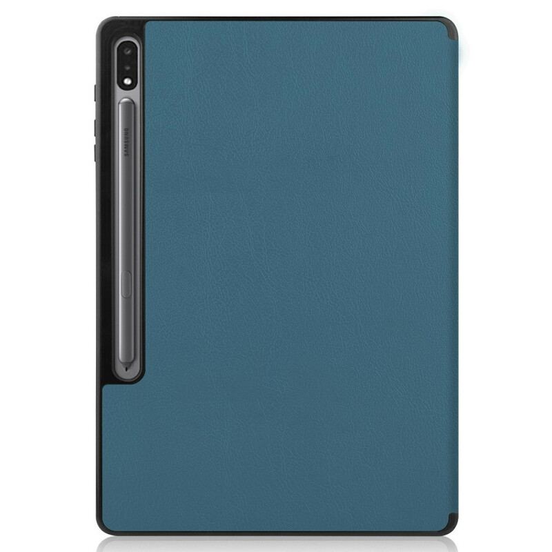 Capa De Celular Para Samsung Galaxy Tab S8 Plus / Tab S7 Plus Suporte Para Caneta Com Três Dobras