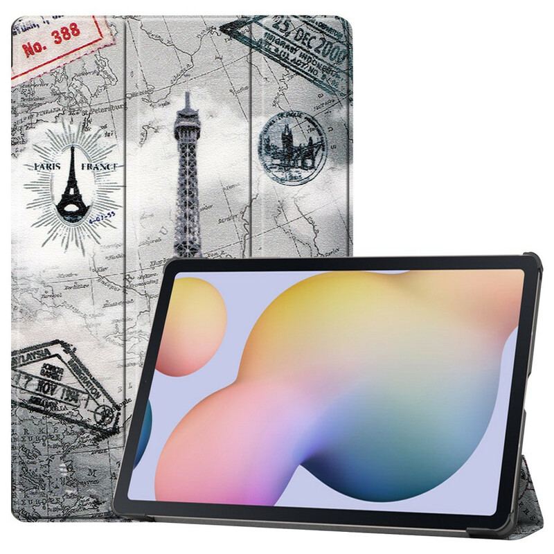 Capa De Celular Para Samsung Galaxy Tab S8 Plus / Tab S7 Plus Torre Eiffel Reforçada