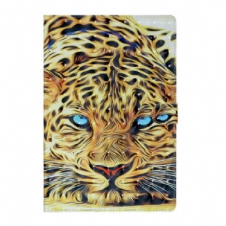 Capa De Couro Para Samsung Galaxy Tab S8 Plus / Tab S7 Plus Arte Do Tigre