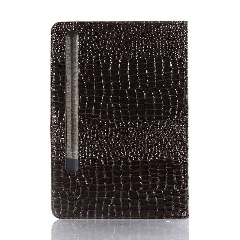 Capa De Couro Para Samsung Galaxy Tab S8 Plus / Tab S7 Plus Efeito Pele De Crocodilo