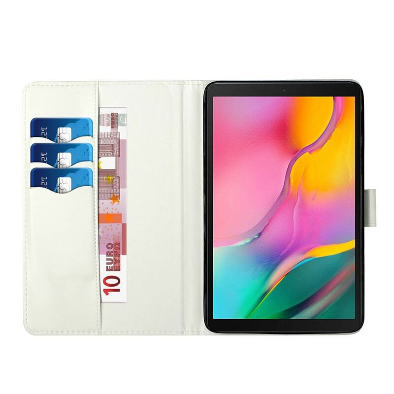 Capa De Couro Para Samsung Galaxy Tab S8 Plus / Tab S7 Plus Fada Borboleta