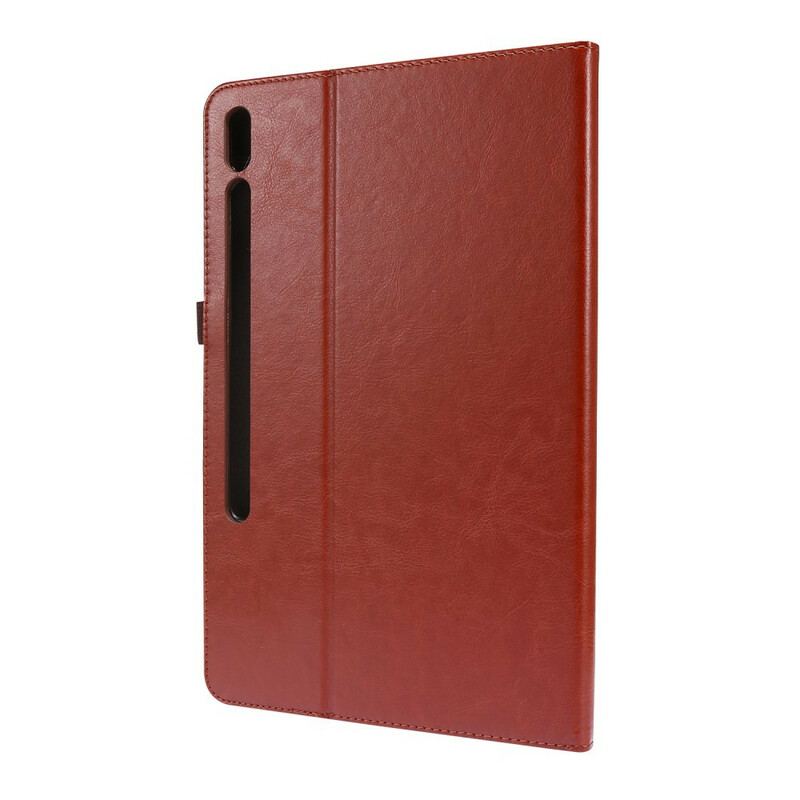 Capa Para Samsung Galaxy Tab S8 Plus / Tab S7 Plus 2 Persianas De Couro Falso