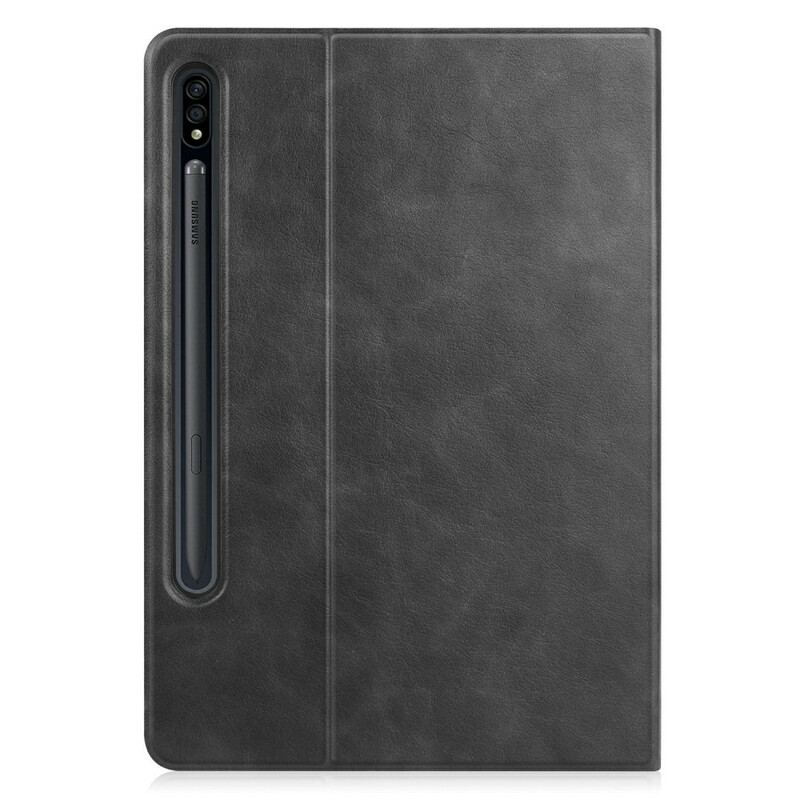 Capa Para Samsung Galaxy Tab S8 Plus / Tab S7 Plus Couro Falso Clássico