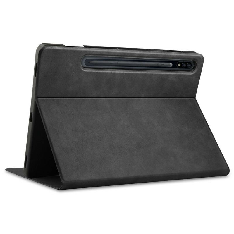 Capa Para Samsung Galaxy Tab S8 Plus / Tab S7 Plus Couro Falso Clássico