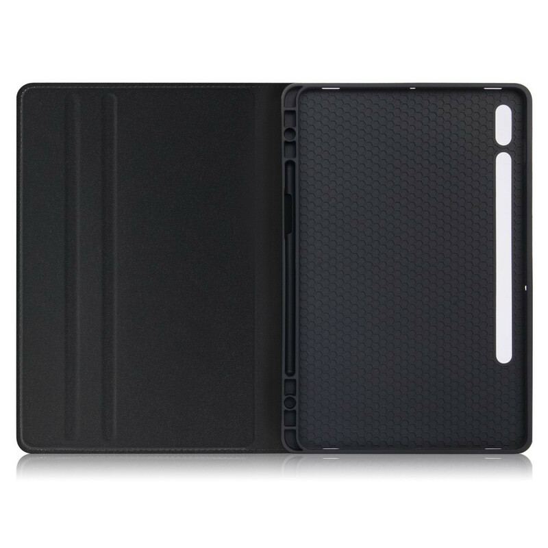 Capa Para Samsung Galaxy Tab S8 Plus / Tab S7 Plus Efeito Couro Empresarial