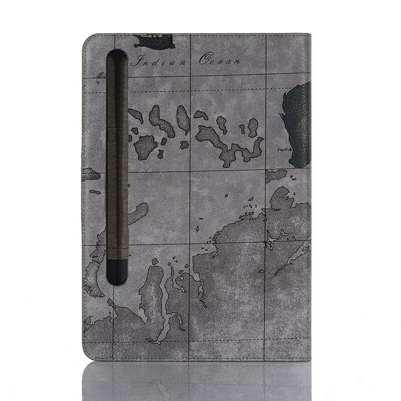 Capa Para Samsung Galaxy Tab S8 Plus / Tab S7 Plus Mapa Mundial