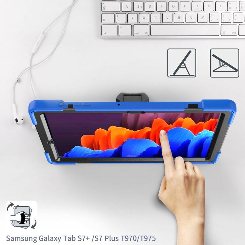 Capa Para Samsung Galaxy Tab S8 Plus / Tab S7 Plus Resistente