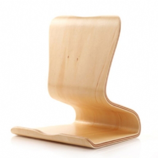 Suporte De Mesa Estilo 70 De Madeira Natural Para Tablet