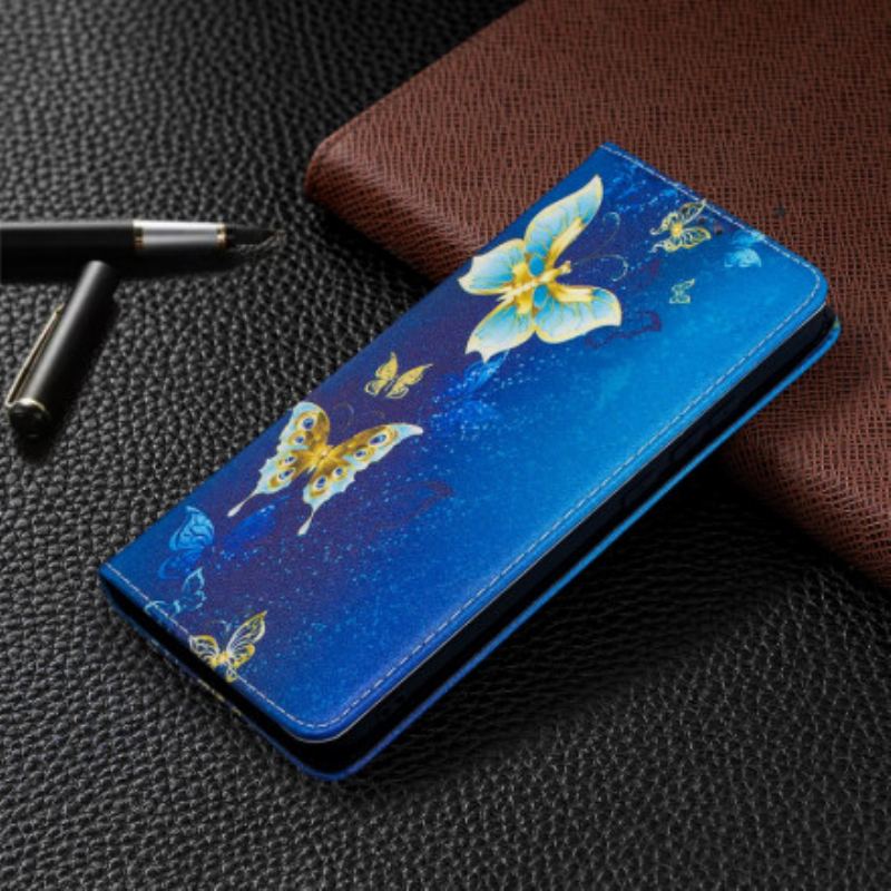 Capa De Celular Para Xiaomi Redmi 9C Flip Borboletas Coloridas