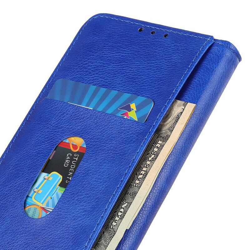 Capa De Celular Para Xiaomi Redmi 9C Flip Charme Lichia Couro Dividido