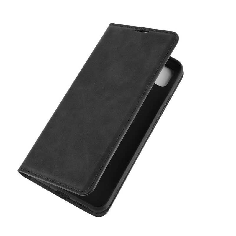 Capa De Celular Para Xiaomi Redmi 9C Flip Efeito Couro Estilo Empresarial