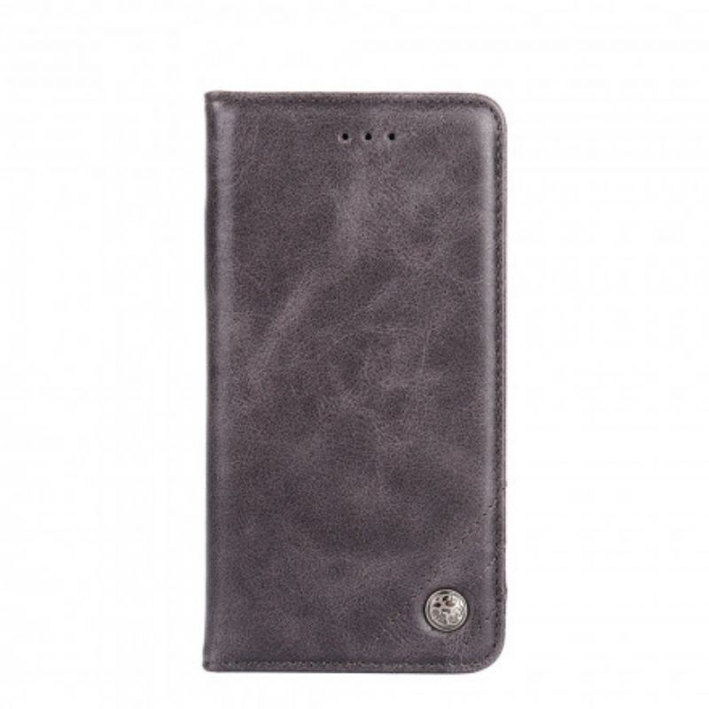 Capa De Celular Para Xiaomi Redmi 9C Flip Estilo Rebite De Couro