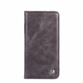 Capa De Celular Para Xiaomi Redmi 9C Flip Estilo Rebite De Couro