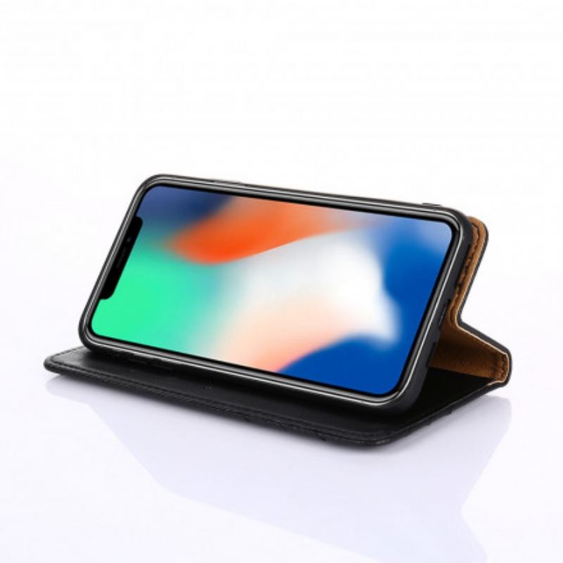 Capa De Celular Para Xiaomi Redmi 9C Flip Estilo Rebite De Couro