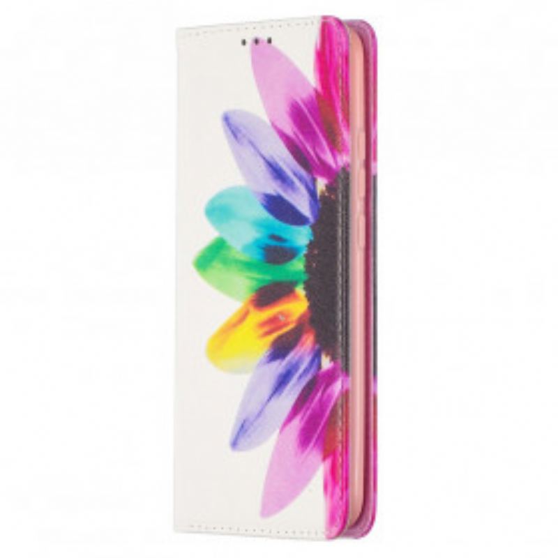 Capa De Celular Para Xiaomi Redmi 9C Flip Flor Aquarela