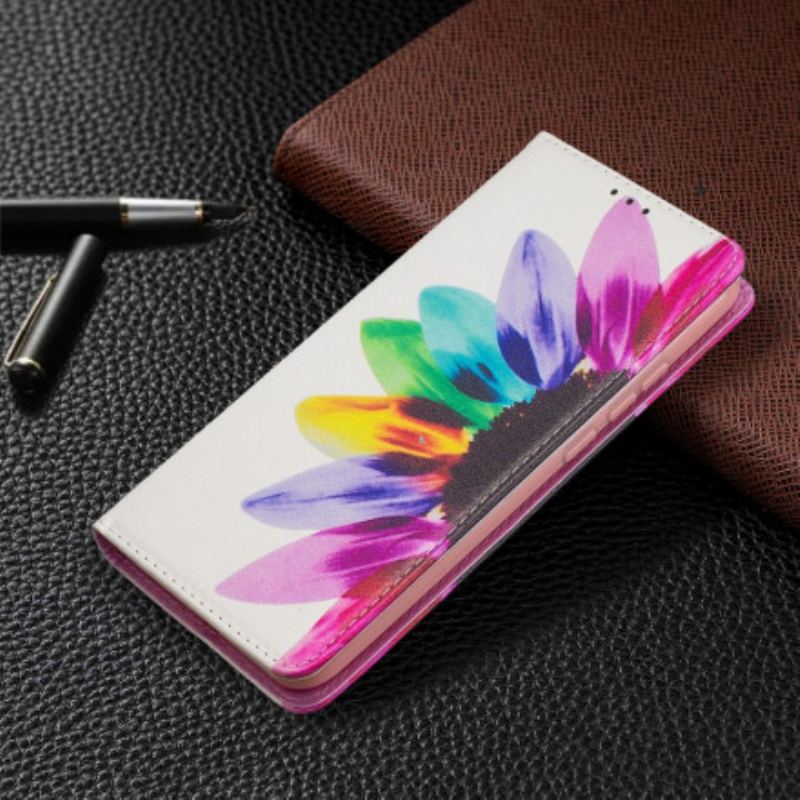 Capa De Celular Para Xiaomi Redmi 9C Flip Flor Aquarela