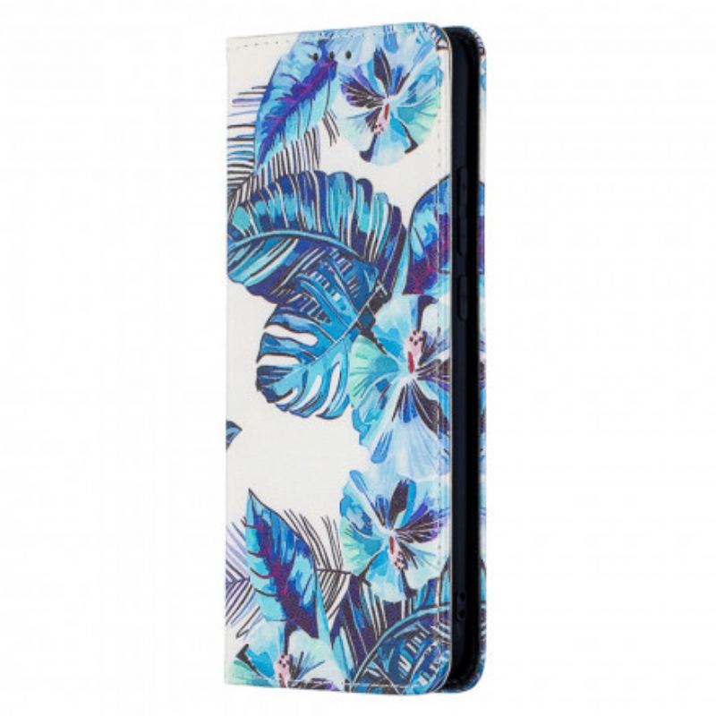 Capa De Celular Para Xiaomi Redmi 9C Flip Folhas