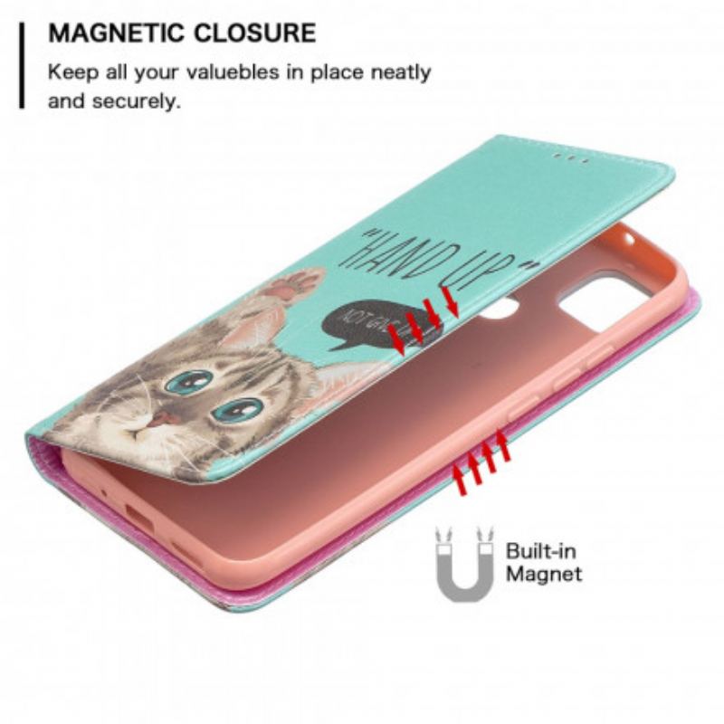 Capa De Celular Para Xiaomi Redmi 9C Flip Hand-up