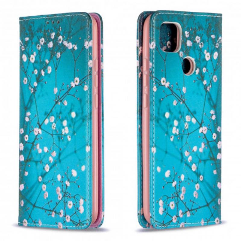 Capa De Celular Para Xiaomi Redmi 9C Flip Ramos Floridos