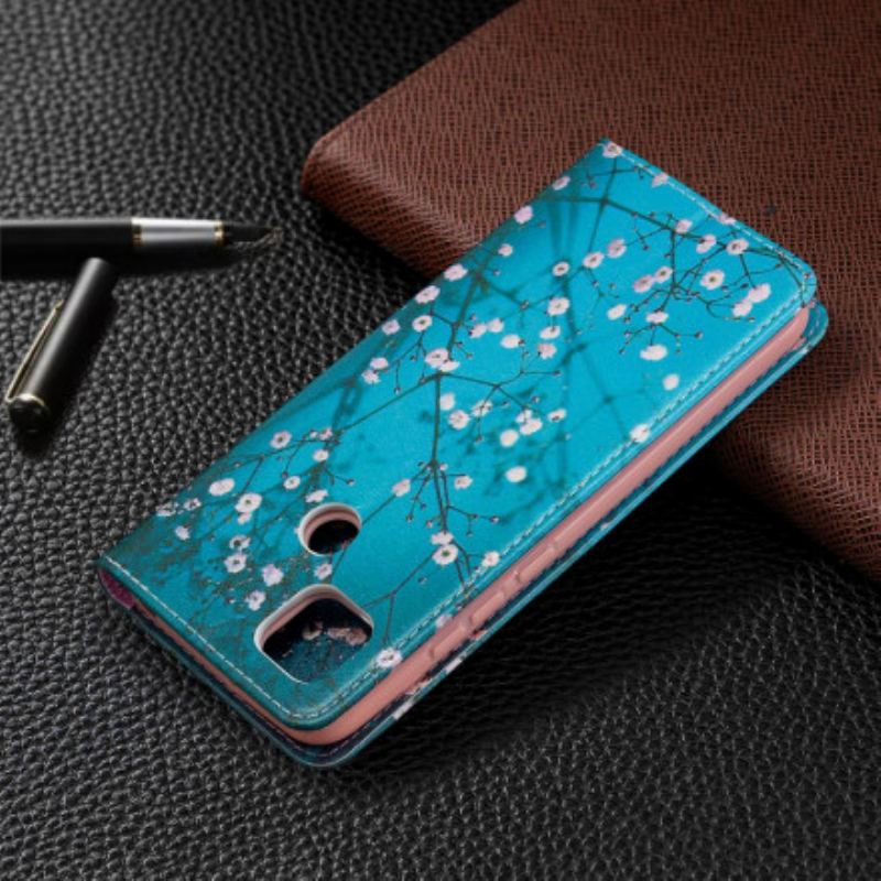 Capa De Celular Para Xiaomi Redmi 9C Flip Ramos Floridos