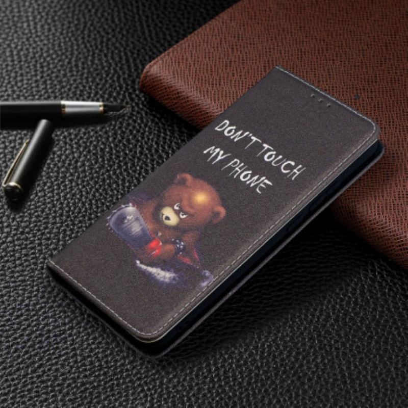 Capa De Celular Para Xiaomi Redmi 9C Flip Urso Perigoso