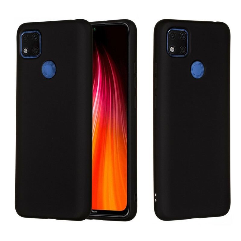 Capa De Celular Para Xiaomi Redmi 9C Silicone Líquido Com Cordão