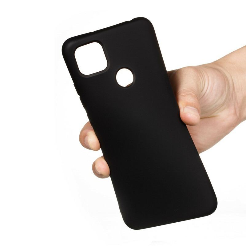 Capa De Celular Para Xiaomi Redmi 9C Silicone Líquido Com Cordão