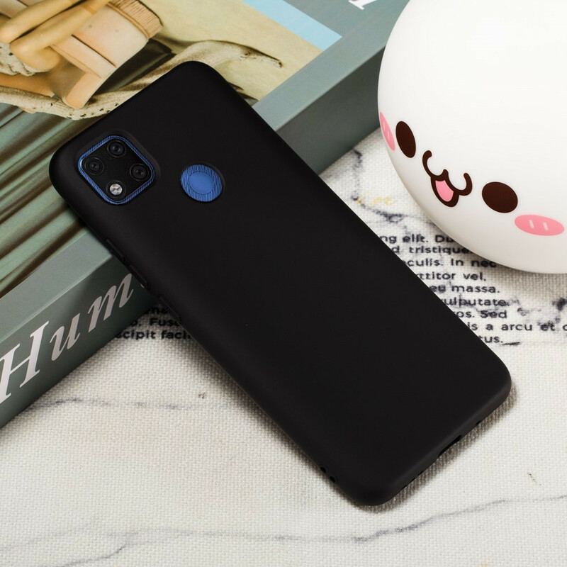 Capa De Celular Para Xiaomi Redmi 9C Silicone Líquido Com Cordão